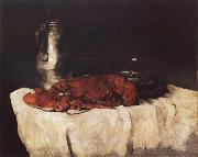 Karl Schuch Lobster with Pewter Jug and Wineglass oil painting reproduction